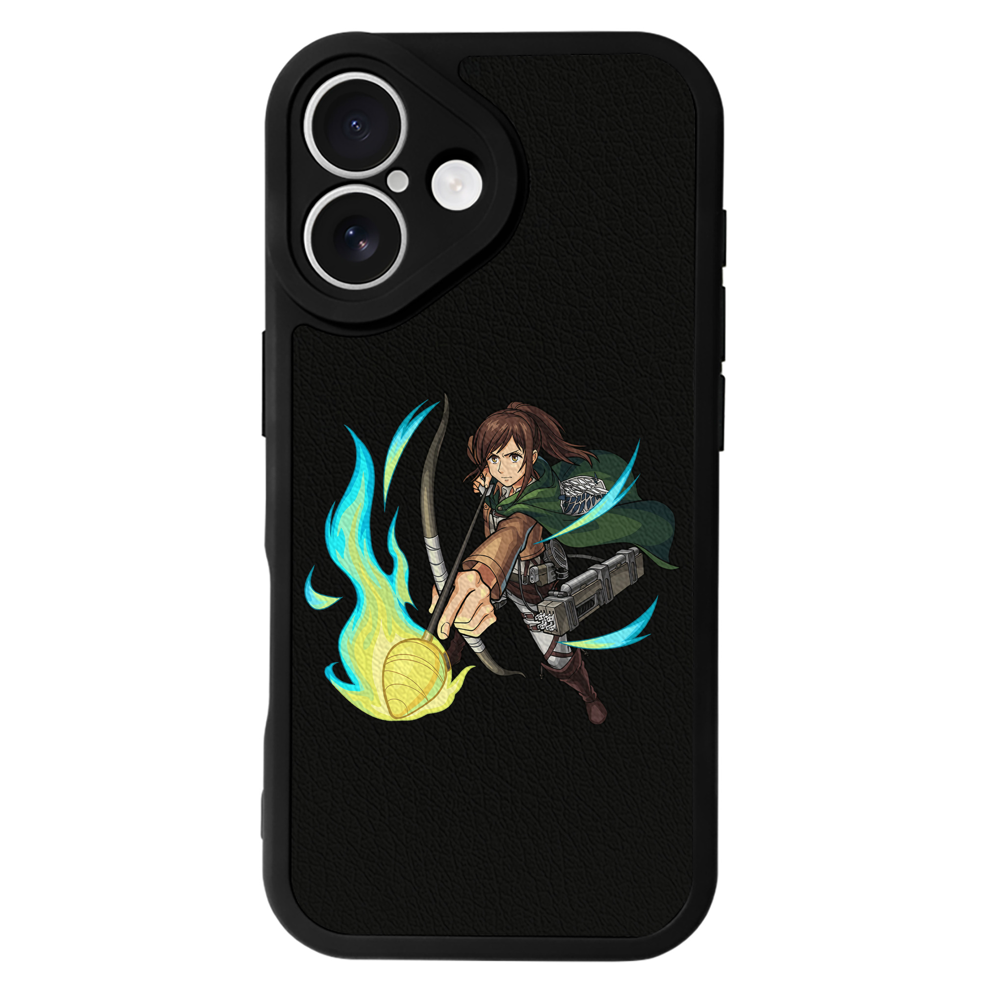（画像用） 進撃の巨人 サシャ·ブラウス Attack on Titan Sasha Blaus 【iPhone 16シリーズ対応】シリコンスマホケース（レザー調） 材質：シリコン